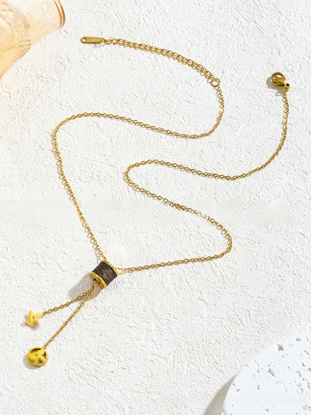 Gold Plated Designer Lariat Y-Chain Necklace